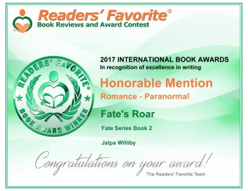 Fate's Roar award certificate